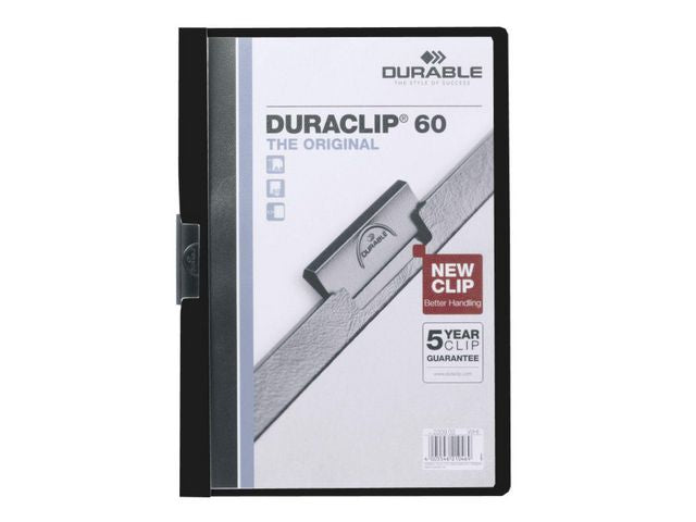 Clip folder DURACLIP A4 60 sheets black