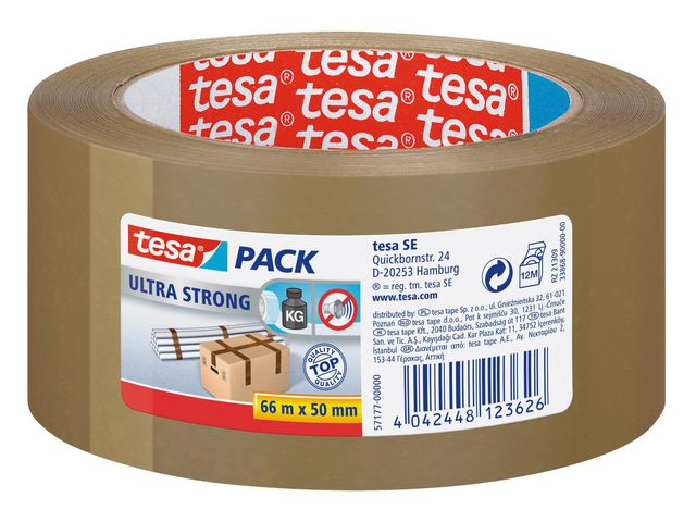 Emballasjetape TESA Ultra 50mmx66m brun