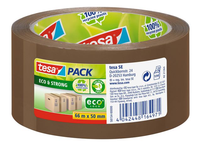 Emballasjetape TESA Eco 50mmx66m brun