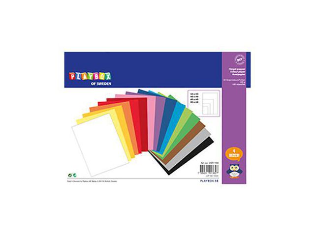 Paper PLAYBOX 100g ass size &amp; colours