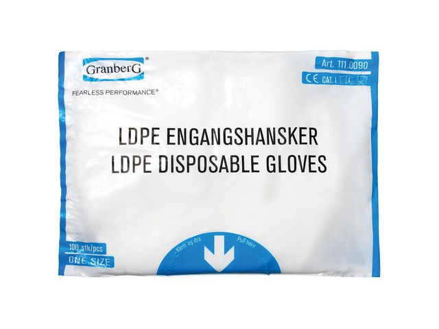 Gloves GRANBERG disposable LDPE (100)