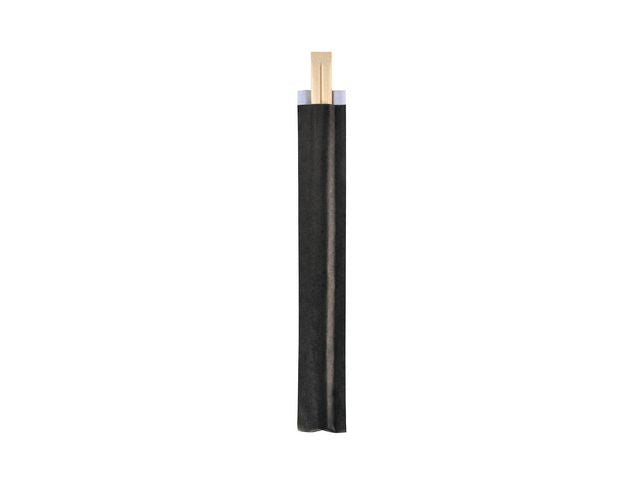 Chopsticks bamboo 21cm black sleeve (100)