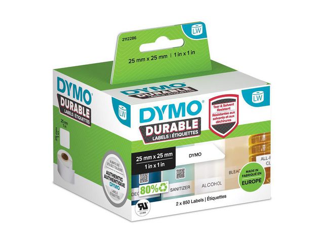 Etikett DYMO Durable 25mm x 25mm (1700)