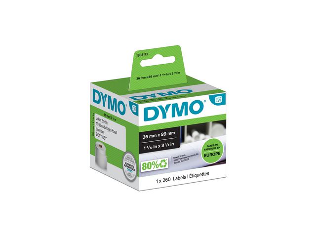 Etikett DYMO Adresse 89x36mm (260)