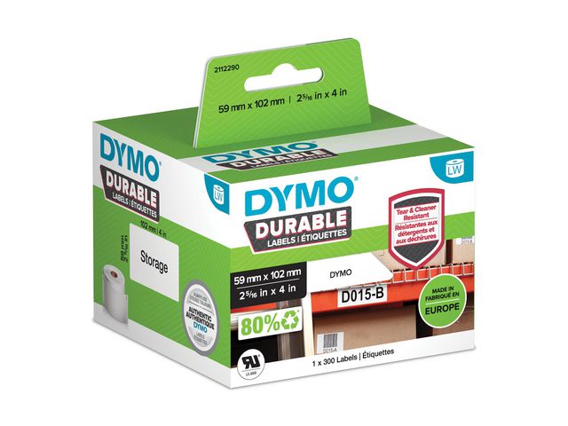 Etikett DYMO Durable 59mm x 102mm (300)