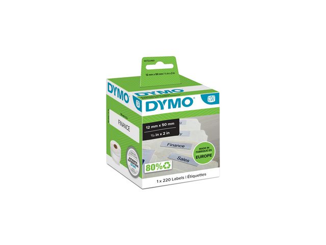 Etikett DYMO hengemappe 50x12mm (220)