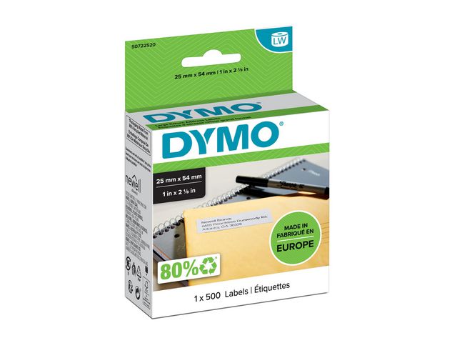 Etikett DYMO retur 25x54mm (500)