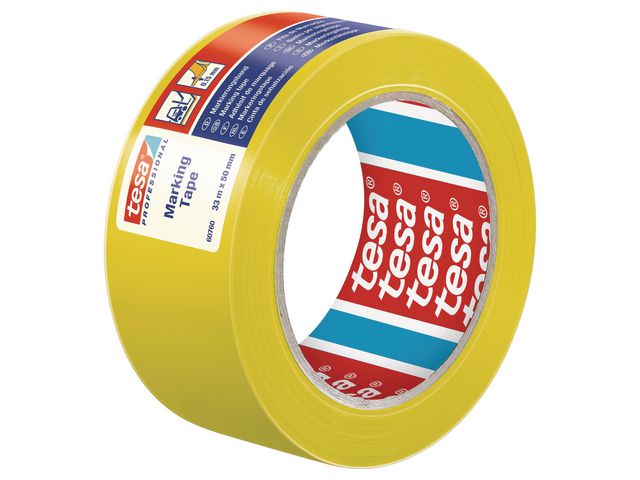 Tape TESA PVC gulv/varsel gul