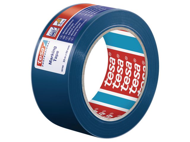 Tape TESA PVC floor/warning blue