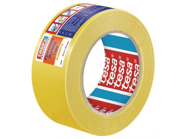 Tape TESA Flex Prem PVC gulv/varsel gul