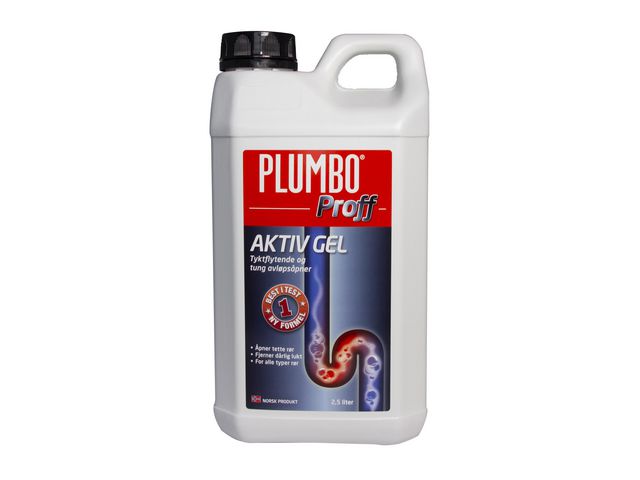 Avløpsåpner PLUMBO Proff Aktiv Gel 2,5L