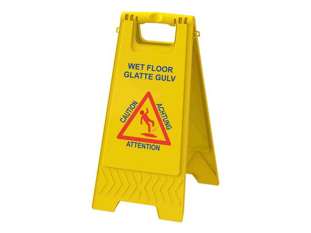 Warning sign STAFF Wet Floor