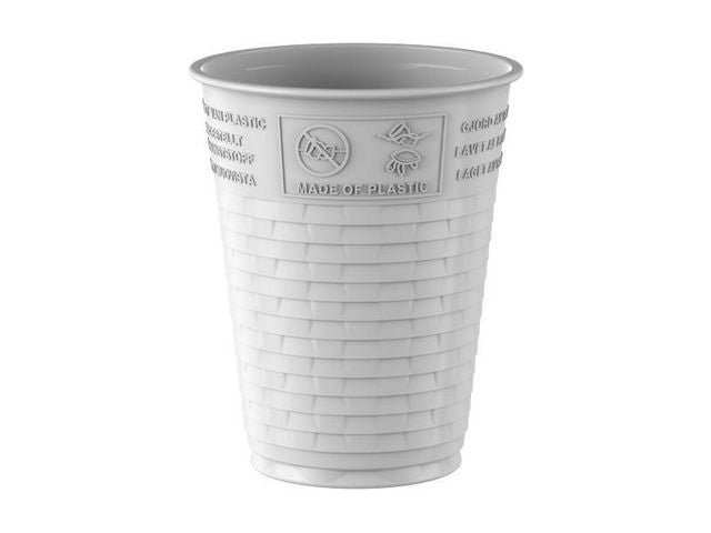 Beaker plastic antistatic 21cl white (100)