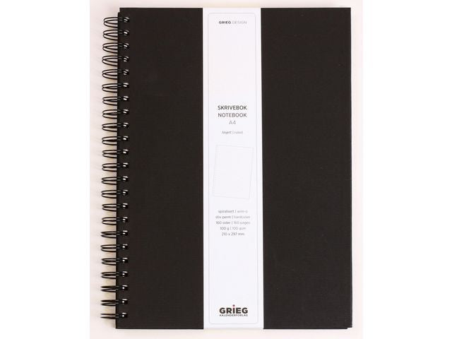 Notebook GRIEG A4 100g 160s lines black