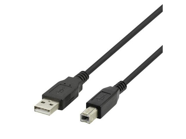 Kabel DELTACO USB 2.0 A/B 3m sort