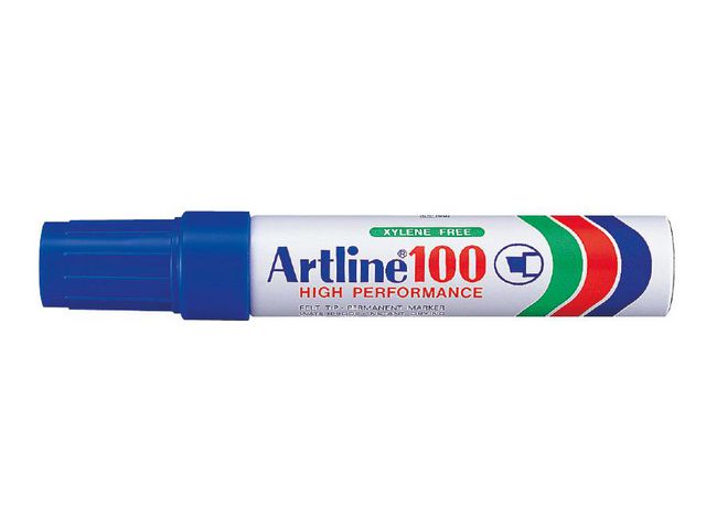 Merkepenn Artline 100 skrå spiss blå