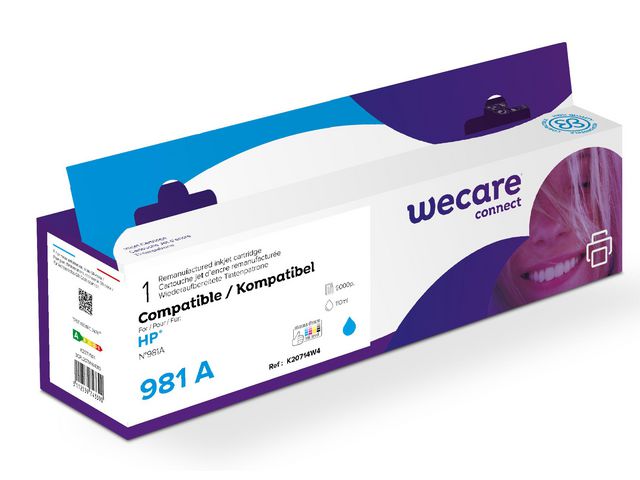 Blekk WECARE HP 981A J3M68A Cyan