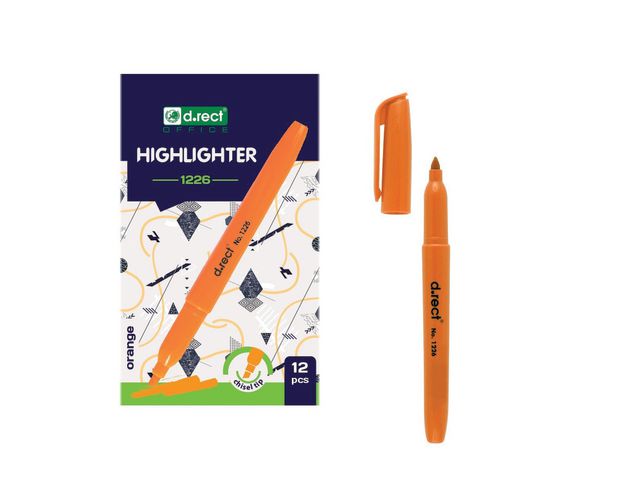 Text marker D.RECT ​​1226 orange