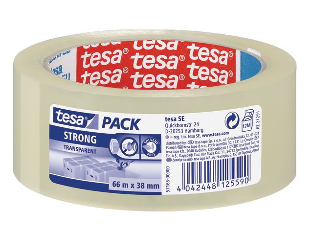 Emballasjetape TESA Strong 38mmx66m klar