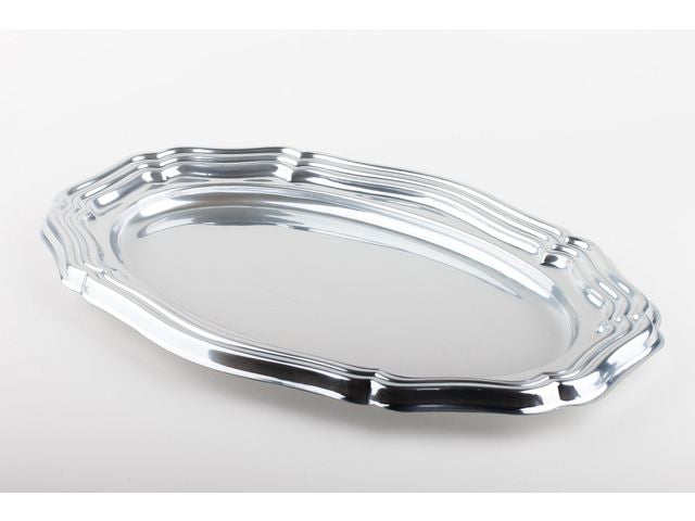 Dish oval 46x30cm rpet silver (5)