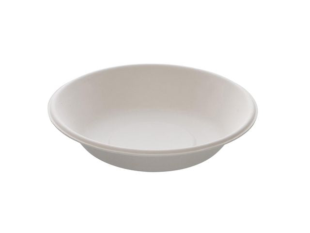 Tallerken bagasse dyp 18cm hvit (50)