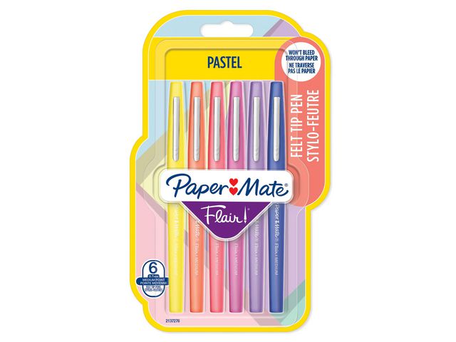 Fiberpenn PAPERMATE ass pastell farg (6)