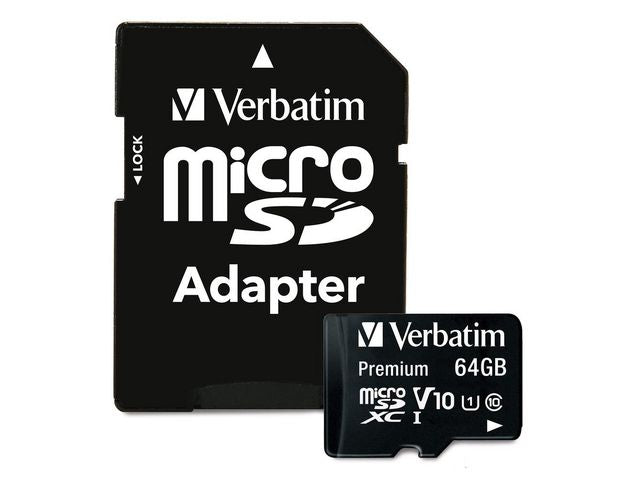 Minne VERBATIM MICRO SDXC UHS-I 64GB