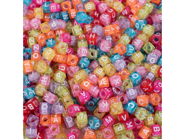 Beads PLAYBOX letter/number trans (1000)