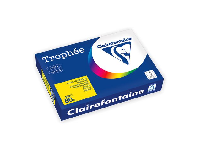 Kopipapir TROPHEE A4 80g rapsgul (500)