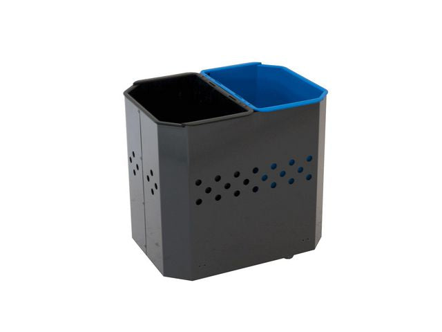 Waste container HYKAB Putte 2x9L Grey