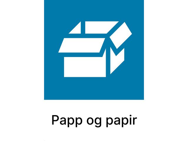 Kildesorteringsetikett Papp og Papir A4