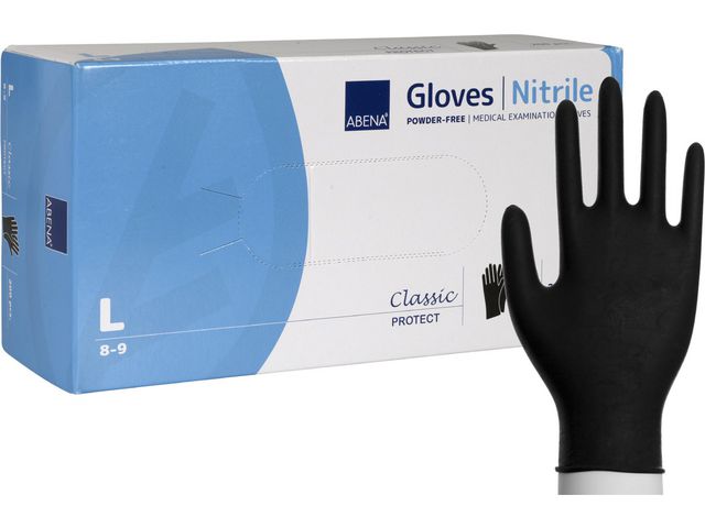 Glove ABENA CP nitrile u/p L black (200)