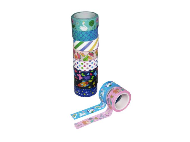 Dekortape washi SENSE rosa/blå (10)