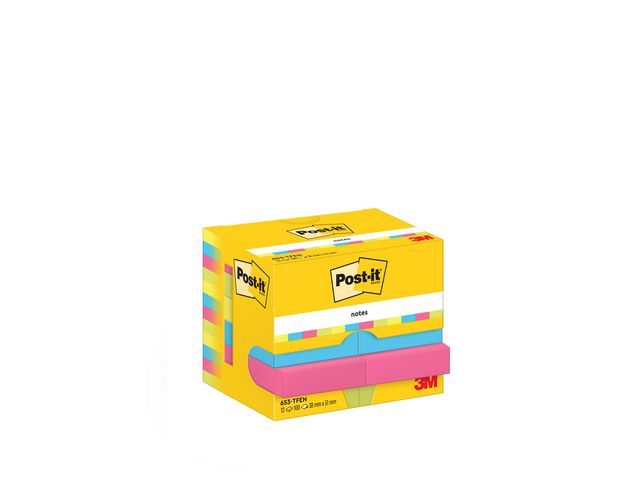 Notatblokk POST-IT 38x51 Energetic (12)