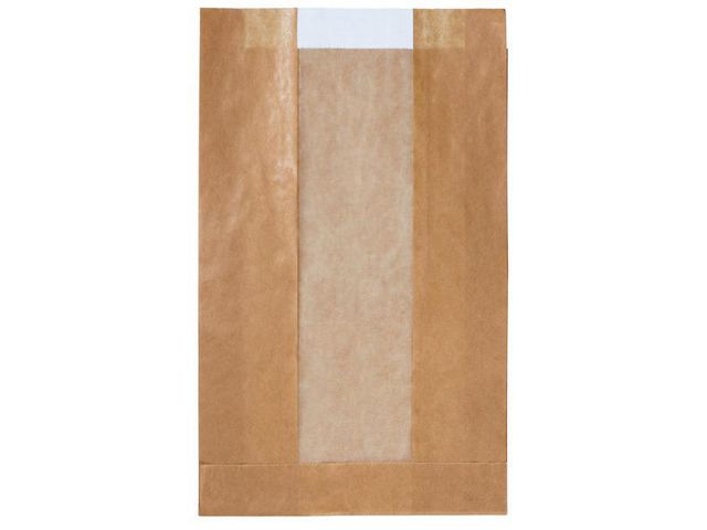 Baker bag window 190/55x290mm brown (1000)