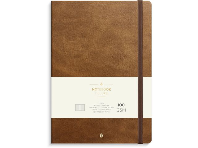 Notatbok BURDE Deluxe B5 cognac